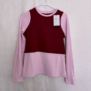 Nike girls xl dri-fit long sleeve pink and red shirt 124